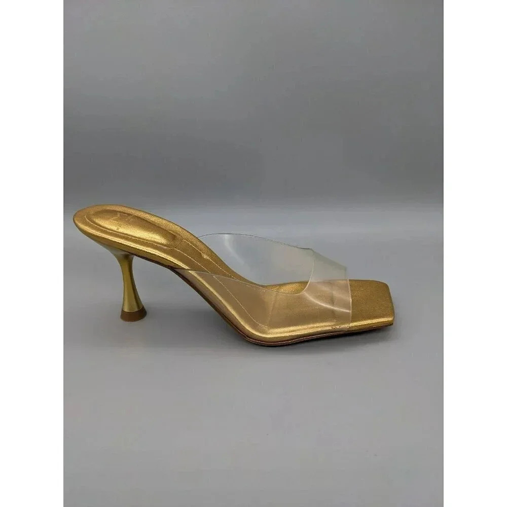 Marc Fisher LTD Marcelo 2 Women's Sandals Gold Size 6 (MSRP $130) - Picture 2 of 7